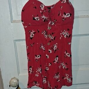Floral Red Women's Top